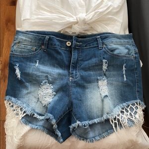 Denim shorts